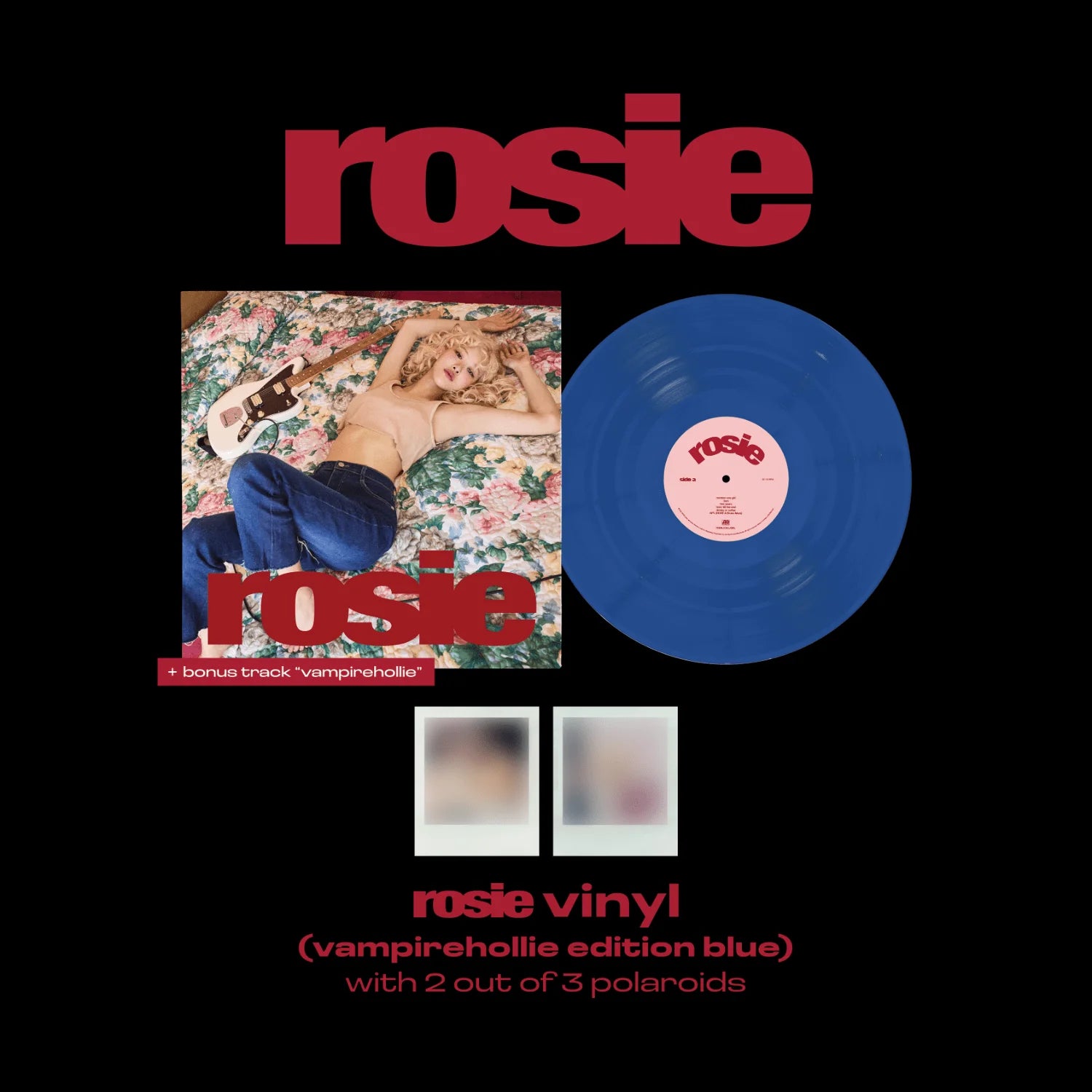 VINYL ROSIE - Primer Álbum Estudio ROSÉ (VAMPIREHOLLIE EDITION BLUE)